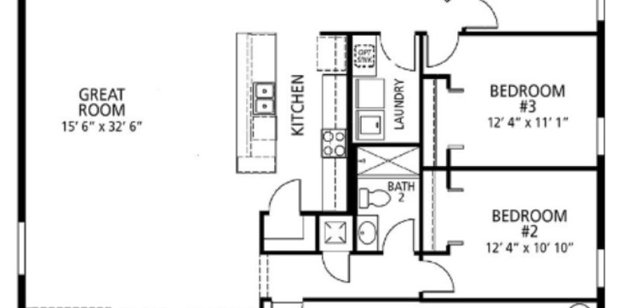 Планировка Виллы или дома «941 Fieldstone Way» 3 комнаты в ЖК Haines Ridge