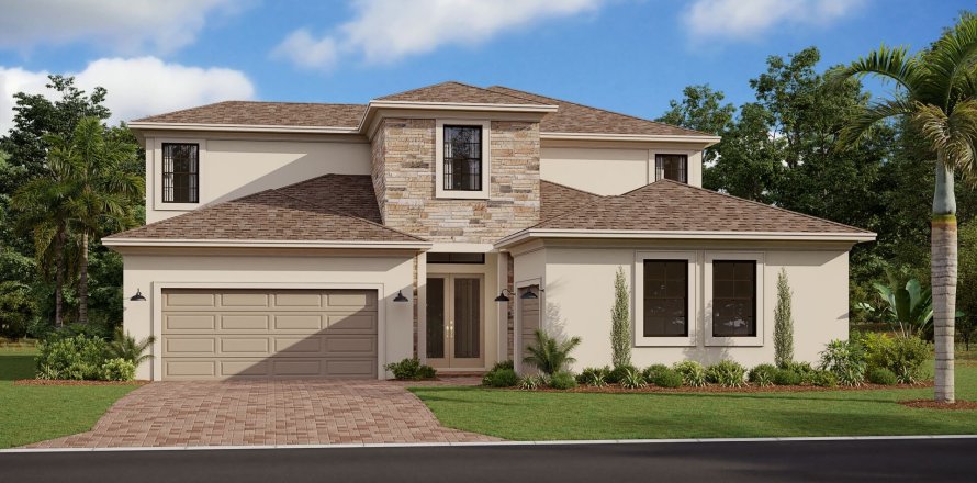 House in Serengeti by Biscayne Homes in Spring Hill, Florida 6 bedrooms, 390 sq.m. № 521480