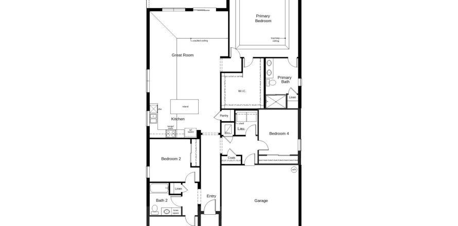 Townhouse floor plan «465 Overpool Ave», 4 rooms in Bellaviva II at Westside