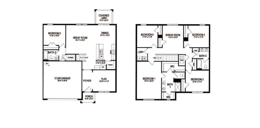 Планировка виллы или дома «House» 5 спален в ЖК Star Farms at Lakewood Ranch - Express Modern