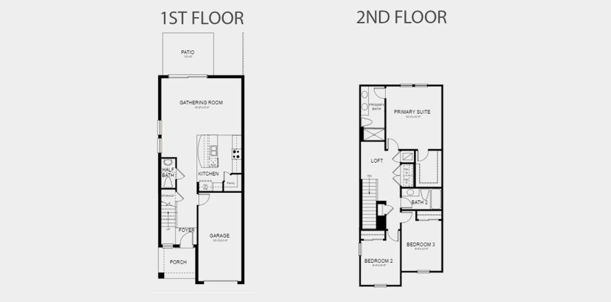 Townhouse floor plan «144SQM MARIGOLD», 3 bedrooms in THE TOWNHOMES AT RIVER LANDING