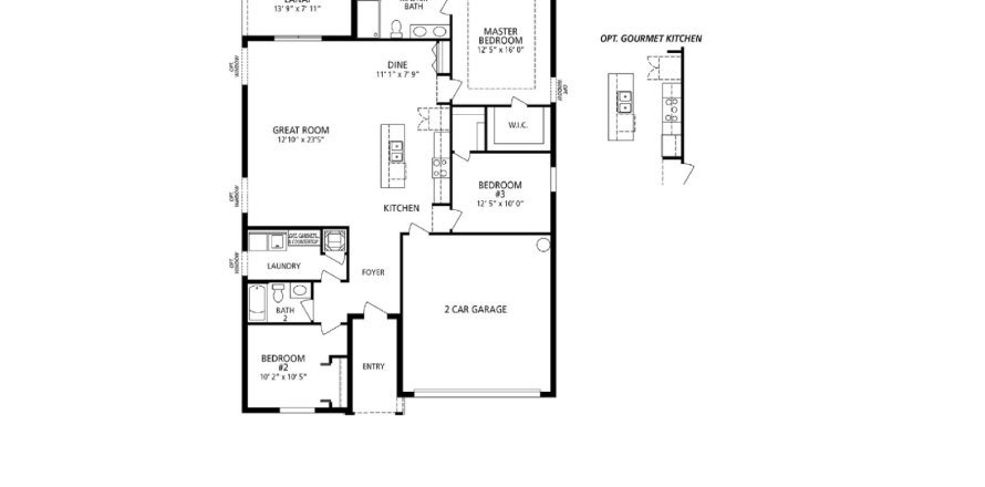Планировка Виллы или дома «506 Pawnee Ct» 3 комнаты в ЖК Calabay Crossing