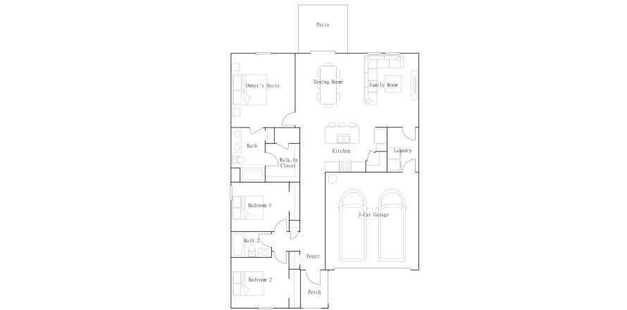 Townhouse floor plan «3R-1», 3 rooms in Cascades - Grand Collection