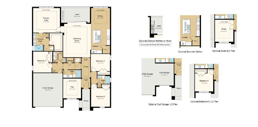 Планировка виллы или дома «House» 4 спальни в ЖК Esplanade at Skye Ranch