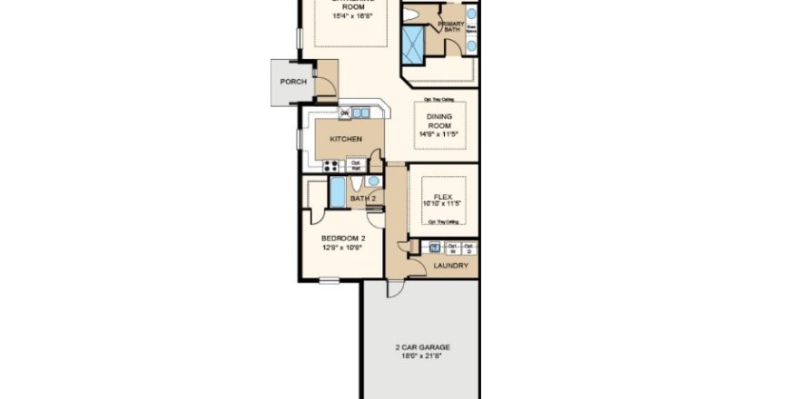 House floor plan «House», 2 bedrooms in Esplanade at Skye Ranch