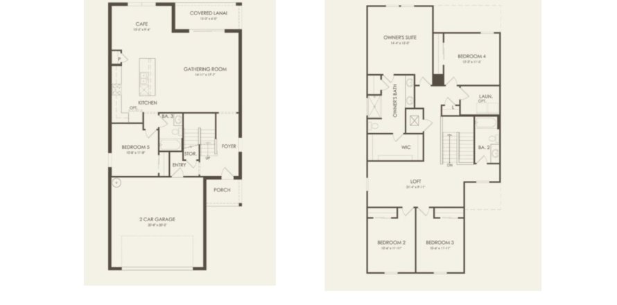House floor plan «Tybee Plan», 5 rooms in Redding Pointe