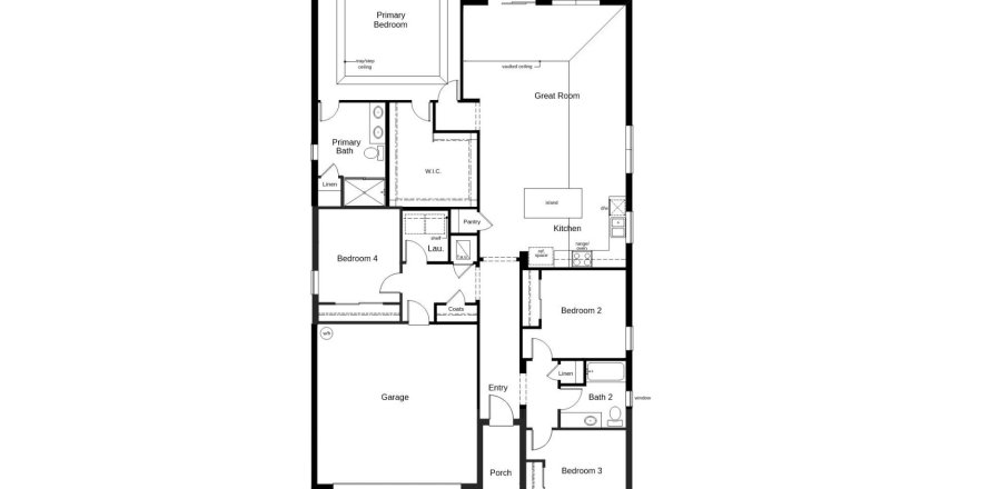 Планировка Таунхауса «9033 Hooton Way» 4 комнаты в ЖК Bellaviva II at Westside